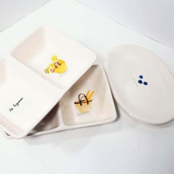 Rae Dunn 3 piece lot plates - Picture 1 of 7
